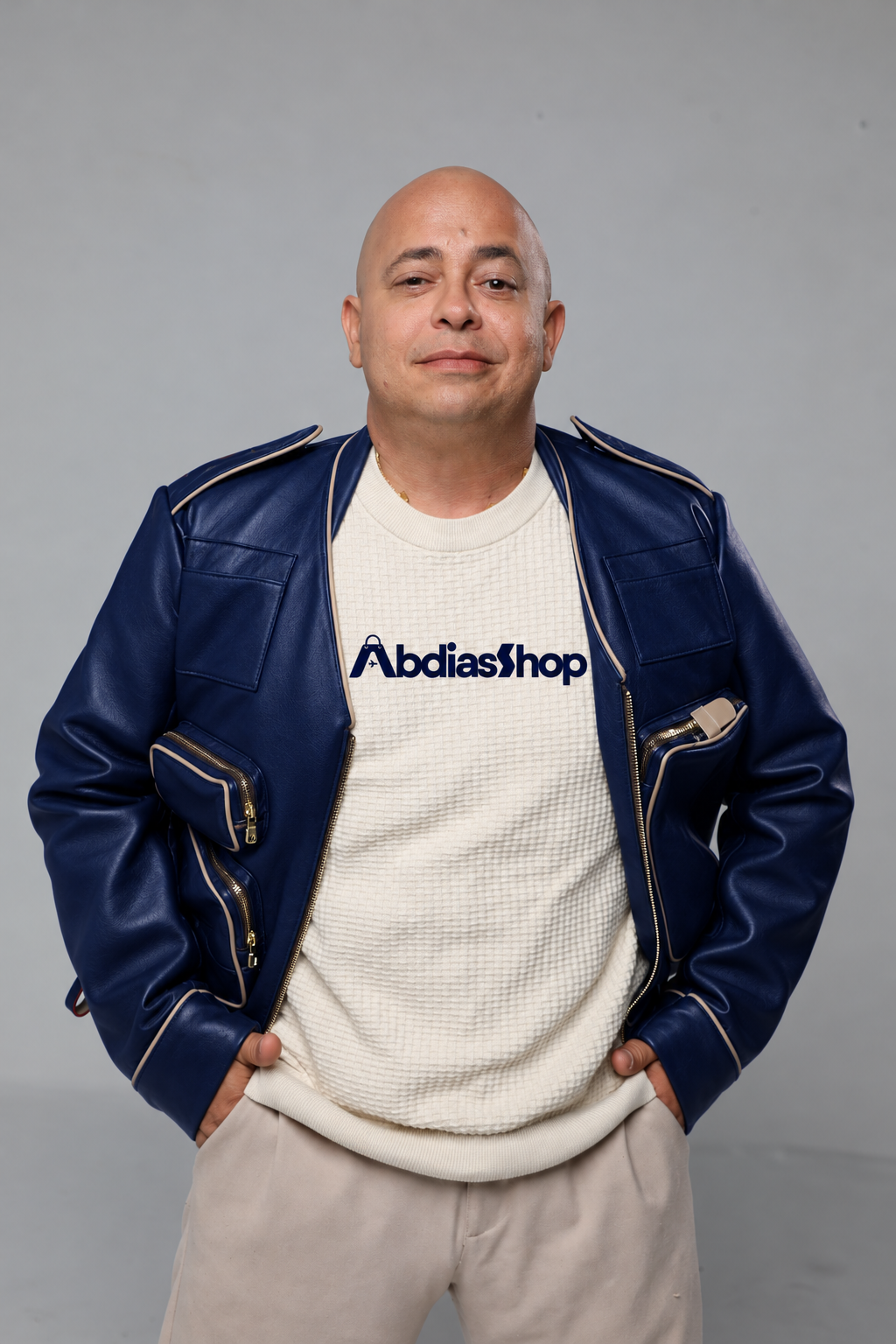 Abdias mostrando produtos ao vivo